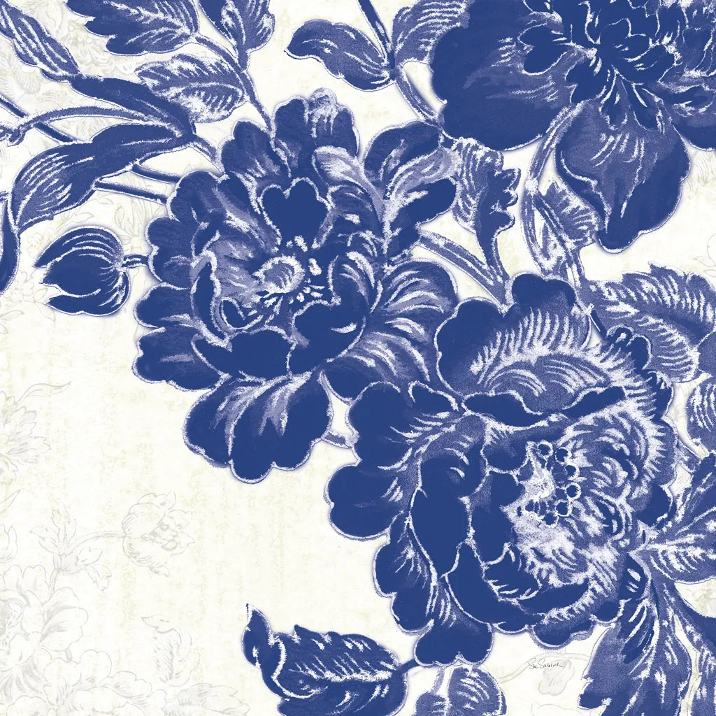 Toile Roses V by Sue Schlabach. SKU 31609a. Archival Giclee Fine art print for wall decor.