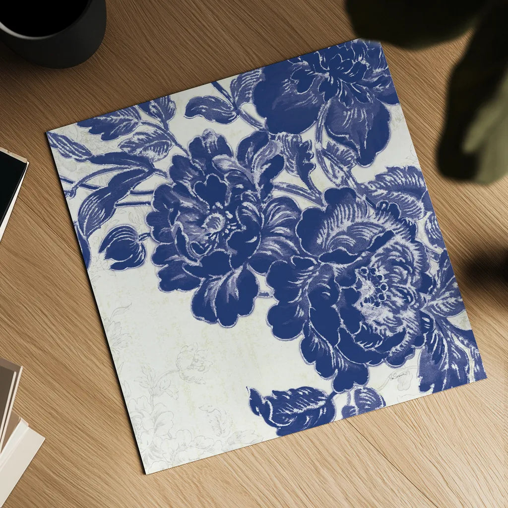 Toile Roses V by Sue Schlabach. Shown as a detailed flat fine art print, highlighting archival giclee quality. Available as an archival giclee rolled canvas, fine art paper, or poster print. SKU 31609a.