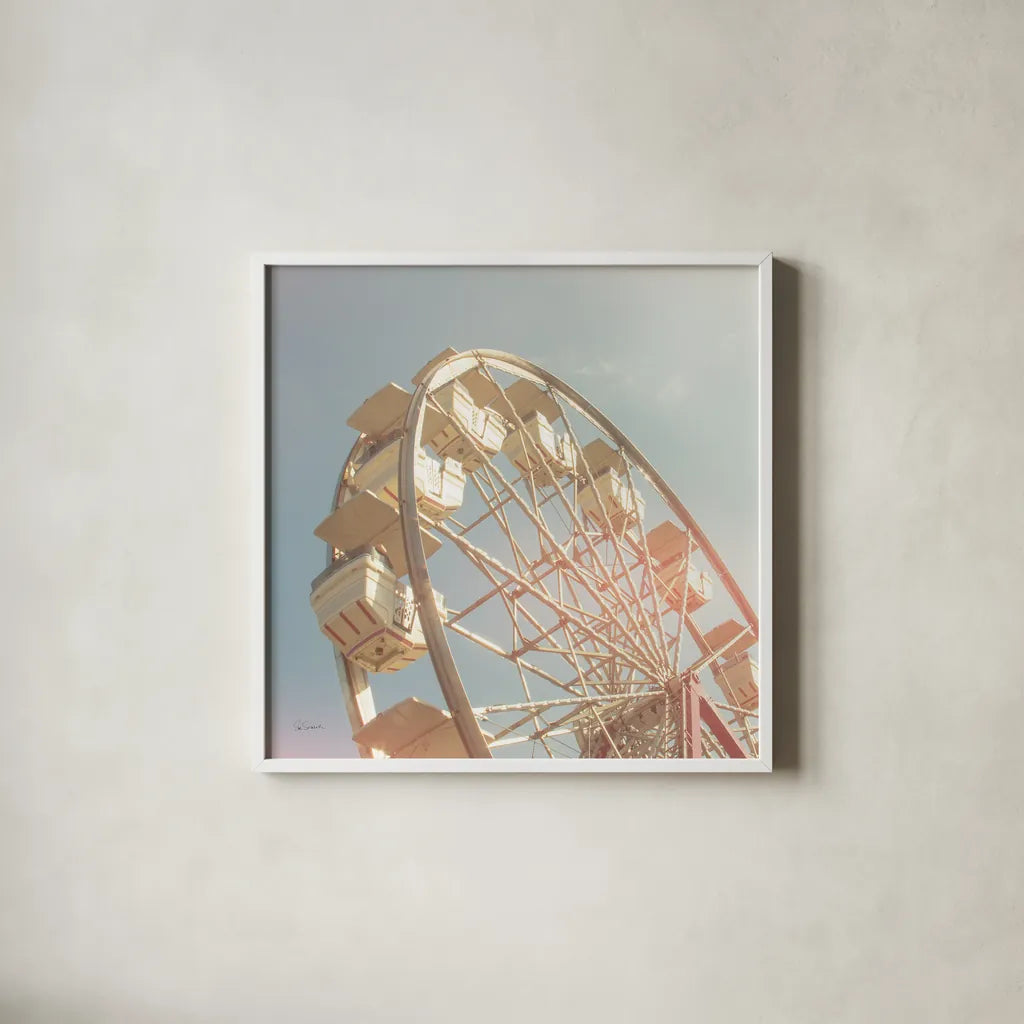 Top of the Sky I by Sue Schlabach. Shown in a crisp white glass frame for a clean and minimalist style. Available as an archival giclee rolled canvas, fine art paper, or poster print. SKU 34381a.