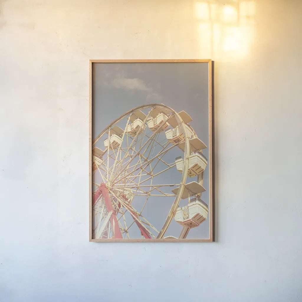 Top of the Sky II by Sue Schlabach. shown as a paper print in a natural frame. Available as a archival giclee rolled canvas, fine art paper, or poster print. SKU 34382h.