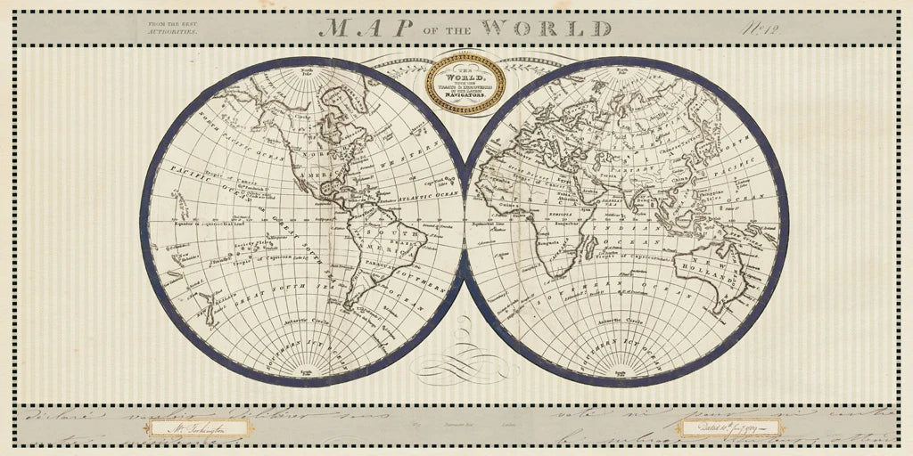 Torkingtons World Map with Indigo v2 by Sue Schlabach