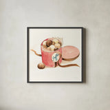 Truffles by Sue Schlabach. Shown in a sleek black glass frame for a contemporary gallery look. Available as an archival giclee rolled canvas, fine art paper, or poster print. SKU 100842a.