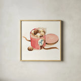 Truffles by Sue Schlabach. Shown in a natural wood glass frame for a timeless modern aesthetic. Available as an archival giclee rolled canvas, fine art paper, or poster print. SKU 100842a.