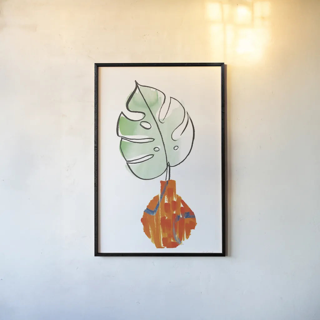 Vase Phase I by Sue Schlabach. shown as a paper print in a black flame. Available as a archival giclee rolled canvas, fine art paper, or poster print. SKU 65383h.