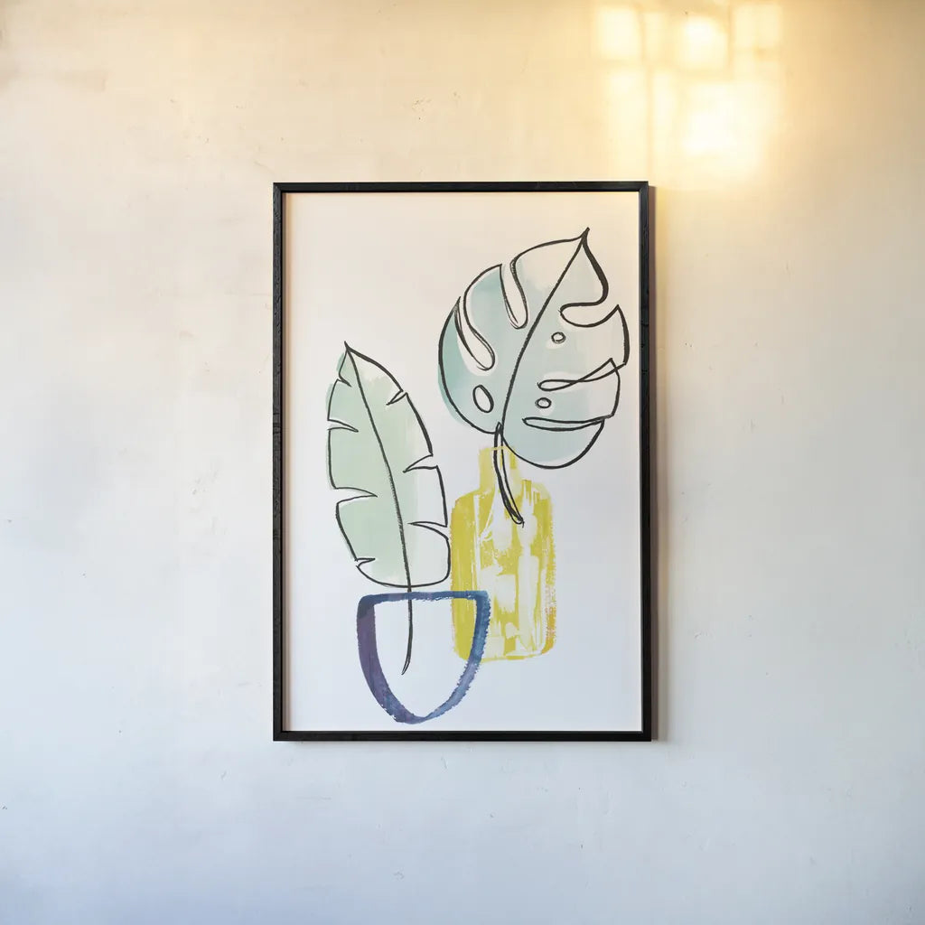 Vase Phase III by Sue Schlabach. shown as a paper print in a black flame. Available as a archival giclee rolled canvas, fine art paper, or poster print. SKU 65387h.