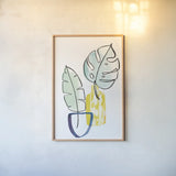 Vase Phase III by Sue Schlabach. shown as a paper print in a natural frame. Available as a archival giclee rolled canvas, fine art paper, or poster print. SKU 65387h.