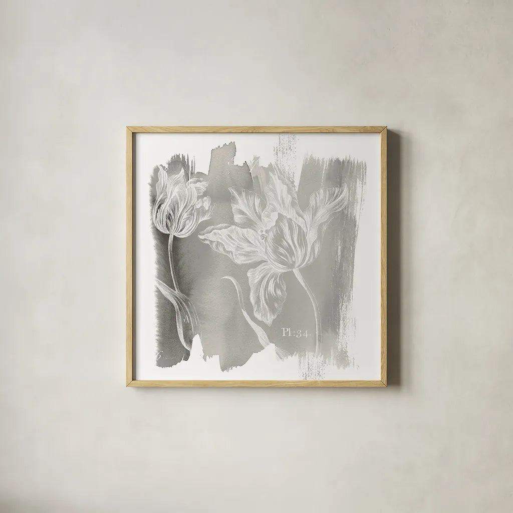 Water Wash I Neutral by Sue Schlabach. Shown in a natural wood glass frame for a timeless modern aesthetic. Available as an archival giclee rolled canvas, fine art paper, or poster print. SKU 23901a.