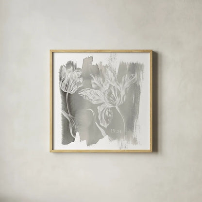 Water Wash I Neutral by Sue Schlabach. Shown in a natural wood glass frame for a timeless modern aesthetic. Available as an archival giclee rolled canvas, fine art paper, or poster print. SKU 23901a.