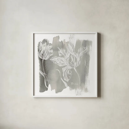 Water Wash I Neutral by Sue Schlabach. Shown in a crisp white glass frame for a clean and minimalist style. Available as an archival giclee rolled canvas, fine art paper, or poster print. SKU 23901a.