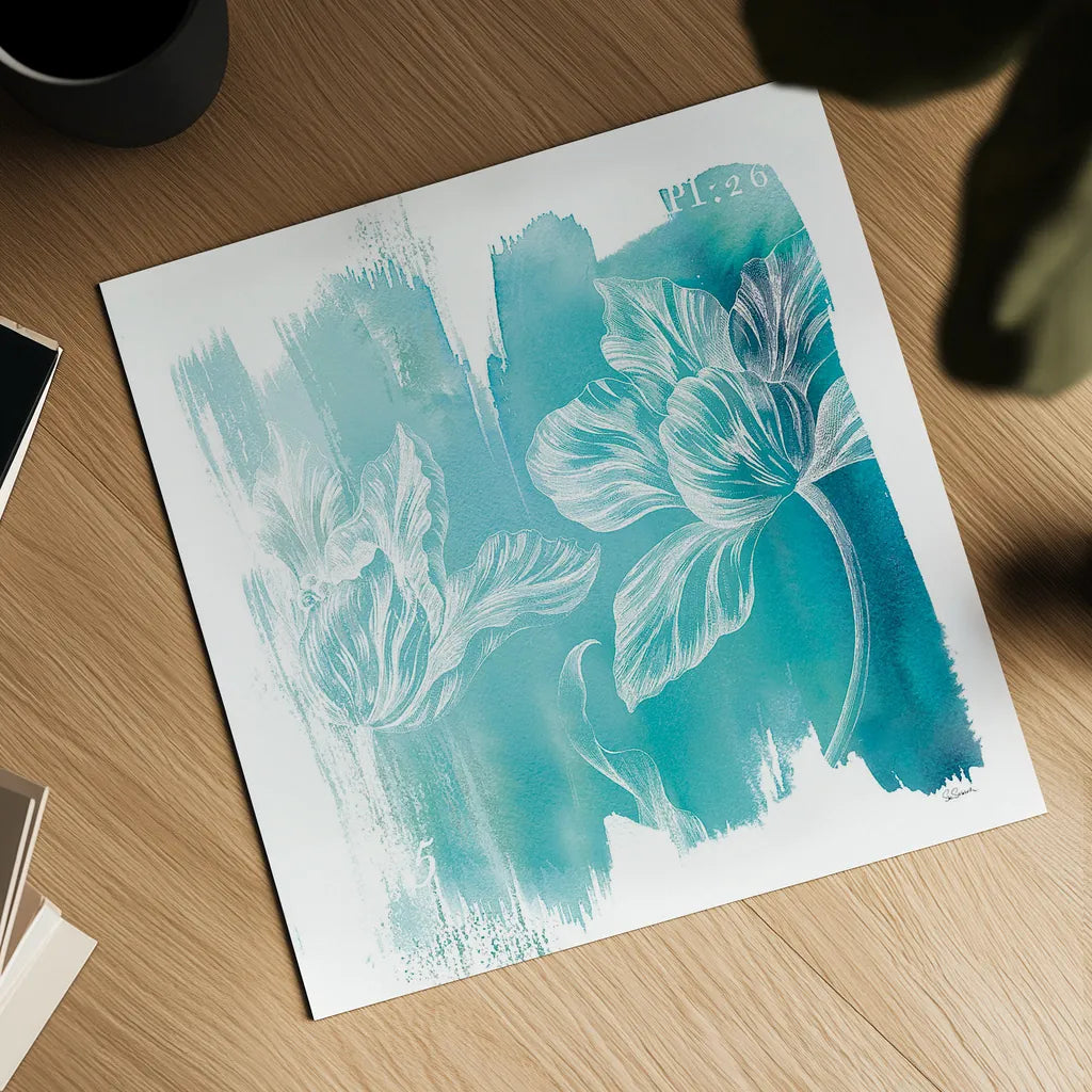 Water Wash II by Sue Schlabach. Shown as a detailed flat fine art print, highlighting archival giclee quality. Available as an archival giclee rolled canvas, fine art paper, or poster print. SKU 20843a.