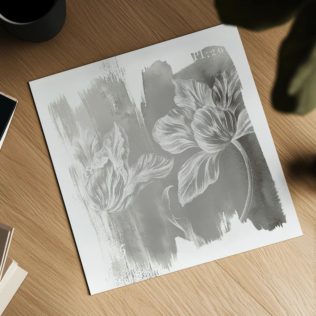 Water Wash II Neutral by Sue Schlabach. Shown as a detailed flat fine art print, highlighting archival giclee quality. Available as an archival giclee rolled canvas, fine art paper, or poster print. SKU 23902a.