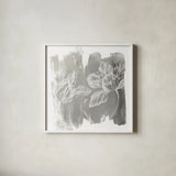 Water Wash II Neutral by Sue Schlabach. Shown in a crisp white glass frame for a clean and minimalist style. Available as an archival giclee rolled canvas, fine art paper, or poster print. SKU 23902a.