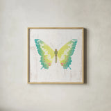 White Barn Butterflies III by Sue Schlabach. Shown in a natural wood glass frame for a timeless modern aesthetic. Available as an archival giclee rolled canvas, fine art paper, or poster print. SKU 31772a.