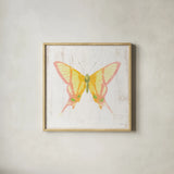 White Barn Butterflies IV by Sue Schlabach. Shown in a natural wood glass frame for a timeless modern aesthetic. Available as an archival giclee rolled canvas, fine art paper, or poster print. SKU 31773a.
