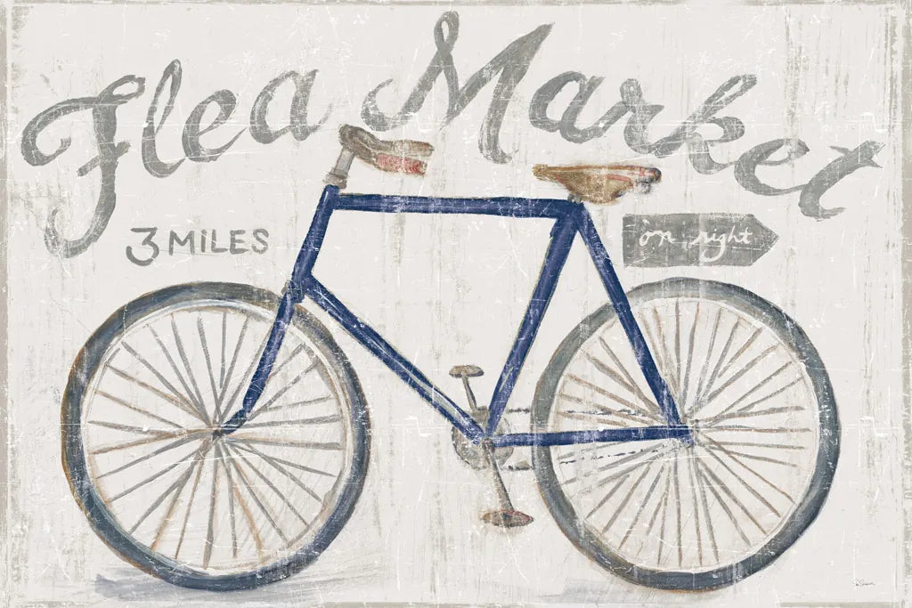 White Barn Flea Market I Blue Gray by Sue Schlabach. SKU 56465i. Archival Giclee Fine art print for wall decor.