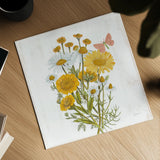 White Barn Flowers X Sq by Sue Schlabach. Shown as a detailed flat fine art print, highlighting archival giclee quality. Available as an archival giclee rolled canvas, fine art paper, or poster print. SKU 56520a.