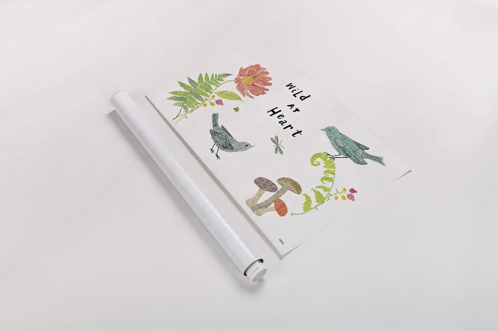 Wild Wings I by Sue Schlabach. shown as a rolled paper print. Available as archival giclee rolled canvas, fine art paper, or poster print. SKU 34733i.