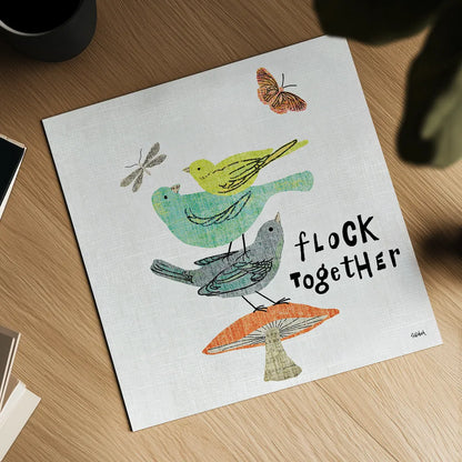 Wild Wings II by Sue Schlabach. Shown as a detailed flat fine art print, highlighting archival giclee quality. Available as an archival giclee rolled canvas, fine art paper, or poster print. SKU 34734a.