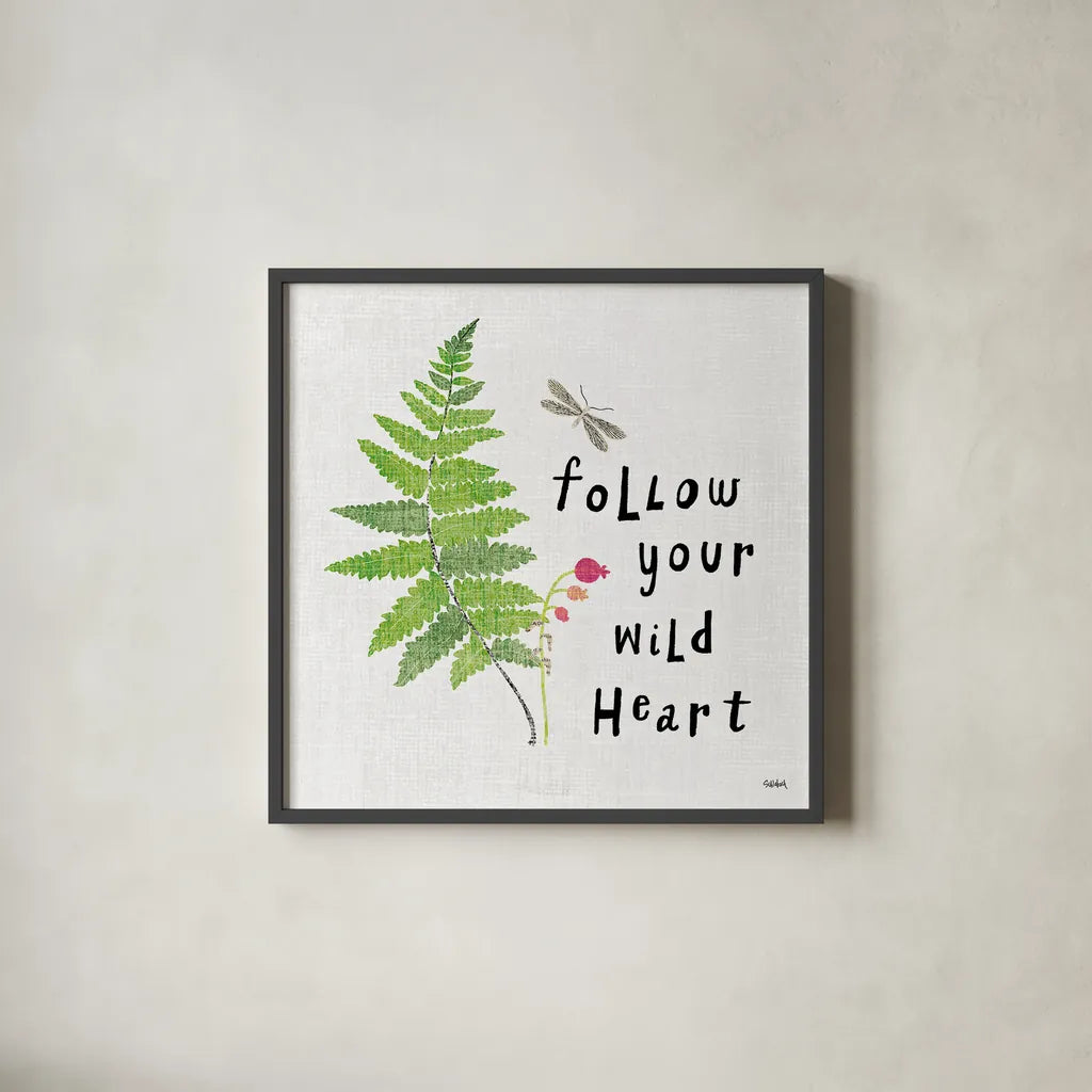 Wild Wings IV by Sue Schlabach. Shown in a sleek black glass frame for a contemporary gallery look. Available as an archival giclee rolled canvas, fine art paper, or poster print. SKU 34736a.