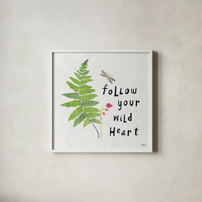 Wild Wings IV by Sue Schlabach. Shown in a crisp white glass frame for a clean and minimalist style. Available as an archival giclee rolled canvas, fine art paper, or poster print. SKU 34736a.