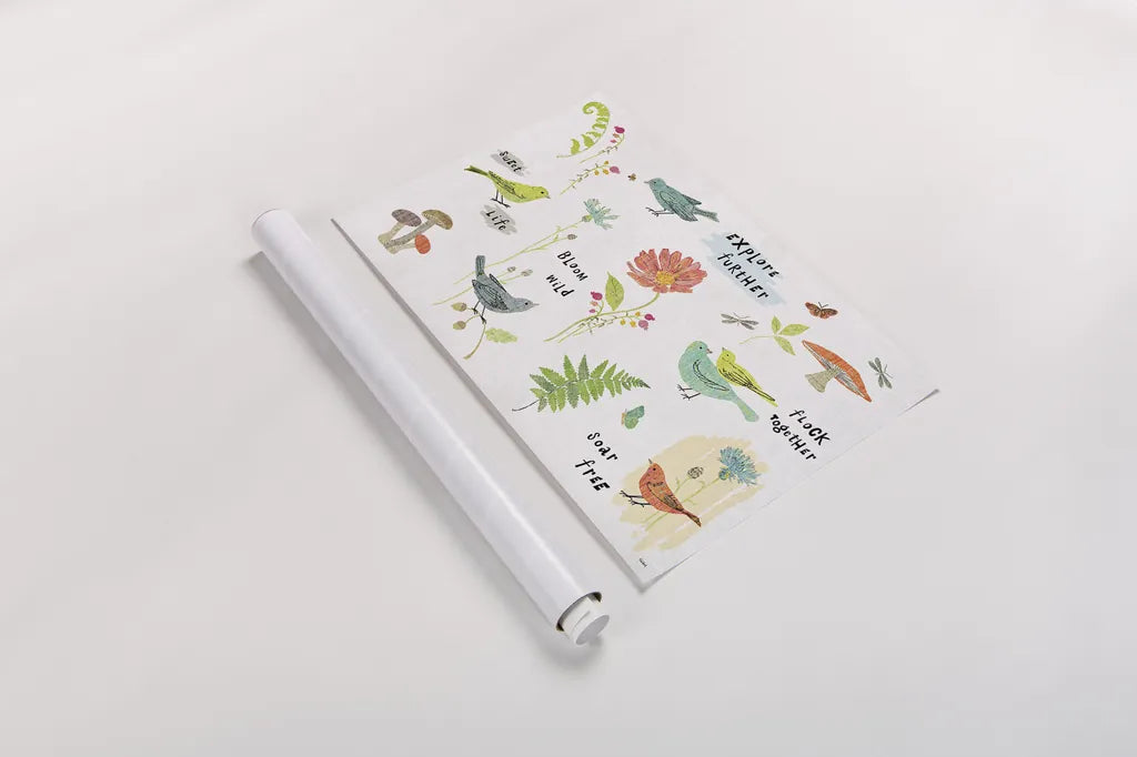 Wild Wings IX by Sue Schlabach. shown as a rolled paper print. Available as archival giclee rolled canvas, fine art paper, or poster print. SKU 34886i.