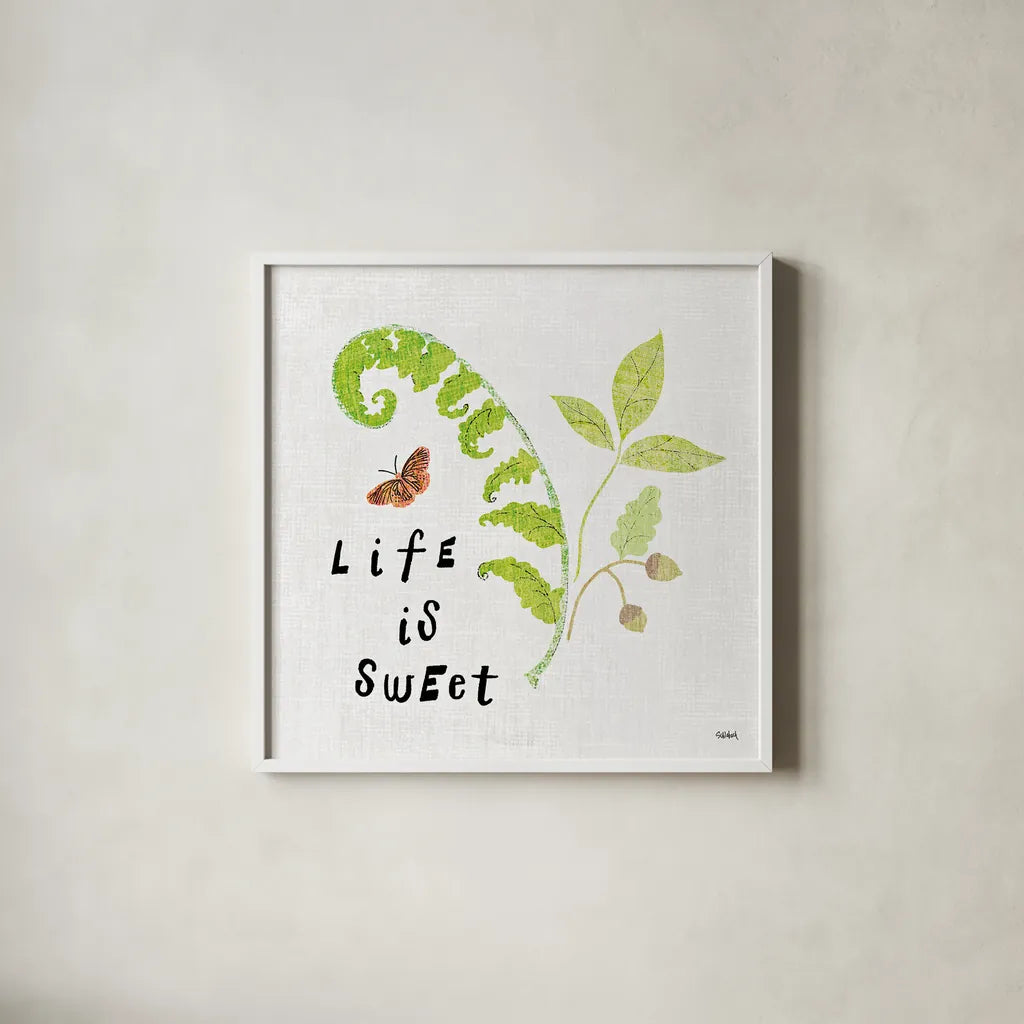 Wild Wings V by Sue Schlabach. Shown in a crisp white glass frame for a clean and minimalist style. Available as an archival giclee rolled canvas, fine art paper, or poster print. SKU 34737a.