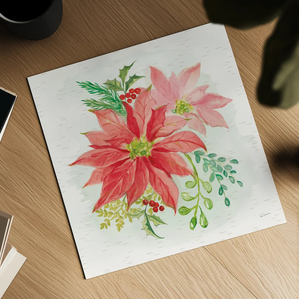 Winter Blooms II by Sue Schlabach. Shown as a detailed flat fine art print, highlighting archival giclee quality. Available as an archival giclee rolled canvas, fine art paper, or poster print. SKU 39604a.