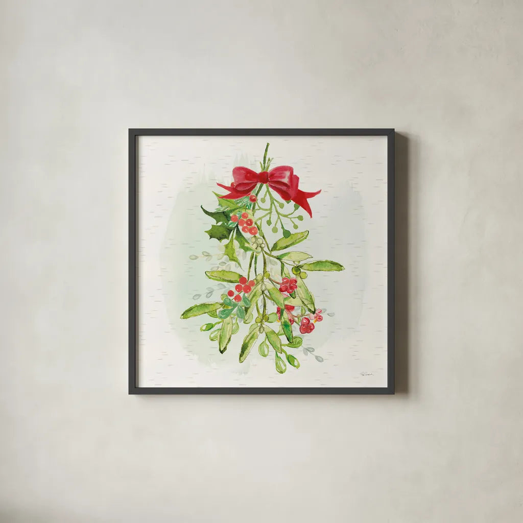 Winter Blooms IV by Sue Schlabach. Shown in a sleek black glass frame for a contemporary gallery look. Available as an archival giclee rolled canvas, fine art paper, or poster print. SKU 39606a.