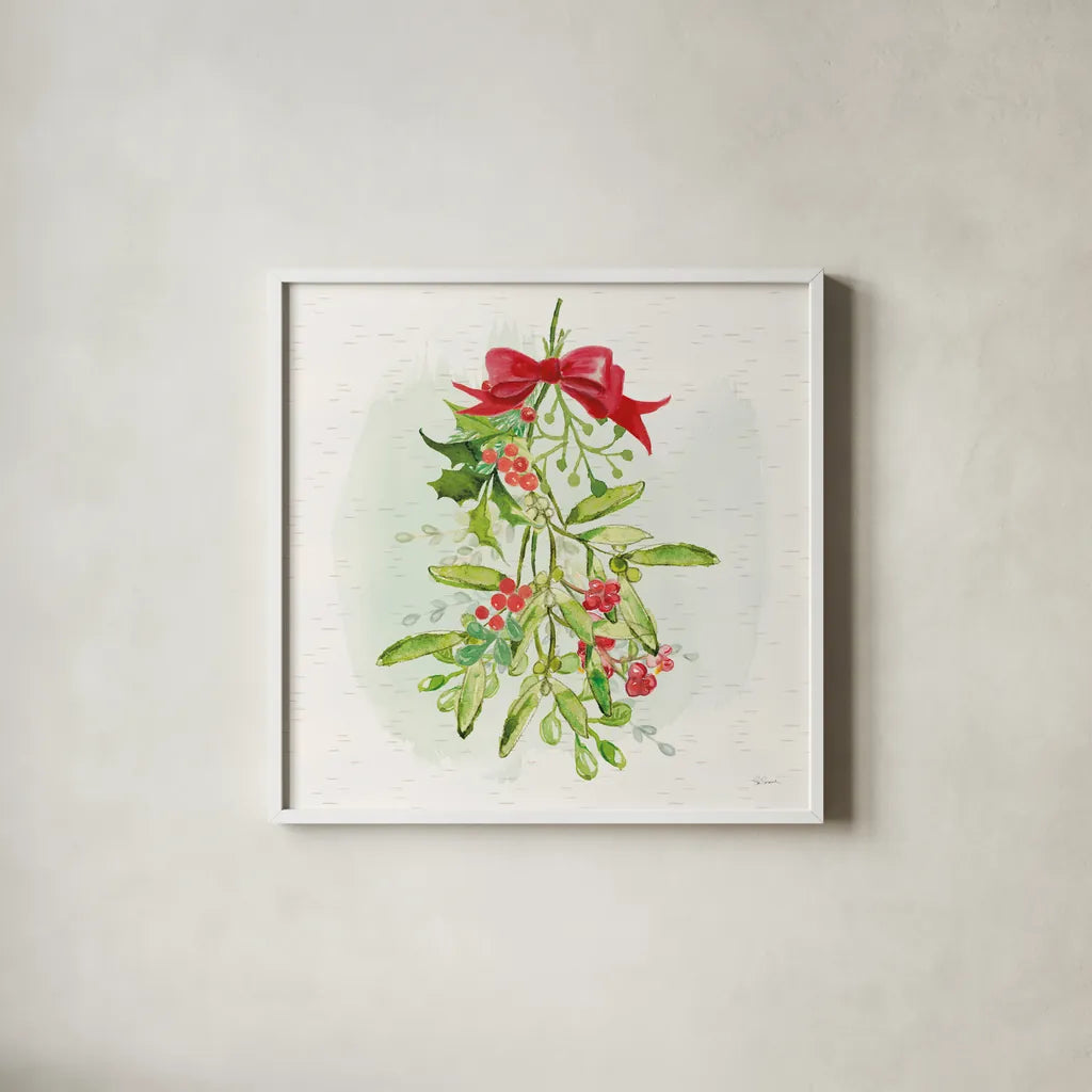 Winter Blooms IV by Sue Schlabach. Shown in a crisp white glass frame for a clean and minimalist style. Available as an archival giclee rolled canvas, fine art paper, or poster print. SKU 39606a.