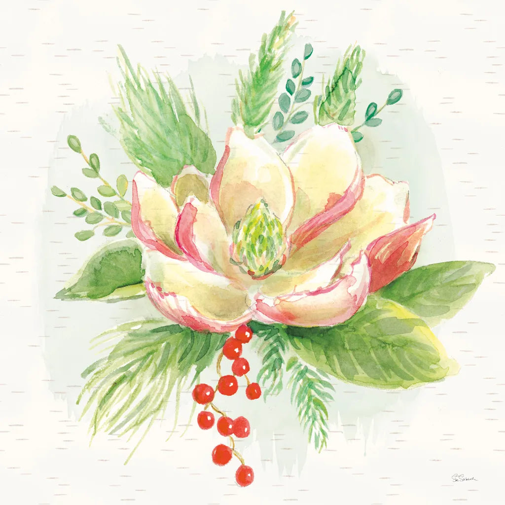 Winter Blooms V by Sue Schlabach. SKU 39607a. Archival Giclee Fine art print for wall decor.