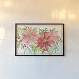 Winter Blooms VI by Sue Schlabach. shown as a paper print in a black flame. Available as a archival giclee rolled canvas, fine art paper, or poster print. SKU 39608i.