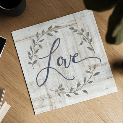 Woodgrain Love by Sue Schlabach. Shown as a detailed flat fine art print, highlighting archival giclee quality. Available as an archival giclee rolled canvas, fine art paper, or poster print. SKU 68396a.