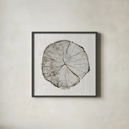 Woodland Years I by Sue Schlabach. Shown in a sleek black glass frame for a contemporary gallery look. Available as an archival giclee rolled canvas, fine art paper, or poster print. SKU 21823a.