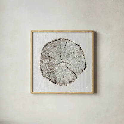 Woodland Years I by Sue Schlabach. Shown in a natural wood glass frame for a timeless modern aesthetic. Available as an archival giclee rolled canvas, fine art paper, or poster print. SKU 21823a.