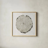 Woodland Years II by Sue Schlabach. Shown in a natural wood glass frame for a timeless modern aesthetic. Available as an archival giclee rolled canvas, fine art paper, or poster print. SKU 21824a.