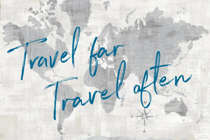 World Map Collage Travel by Sue Schlabach. SKU 75341i. Archival Giclee Fine art print for wall decor.