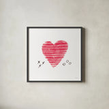 Xs and Os by Sue Schlabach. Shown in a sleek black glass frame for a contemporary gallery look. Available as an archival giclee rolled canvas, fine art paper, or poster print. SKU 49994a.