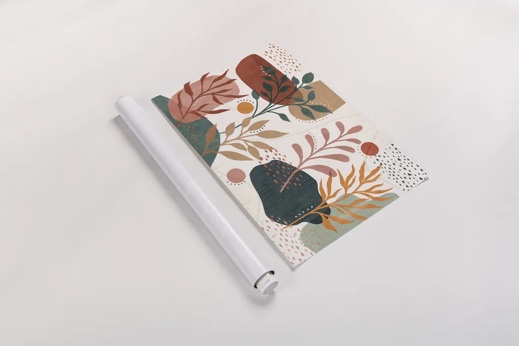 Abstract Blossom I by Veronique Charron. shown as a rolled paper print. Available as archival giclee rolled canvas, fine art paper, or poster print. SKU 70896i.