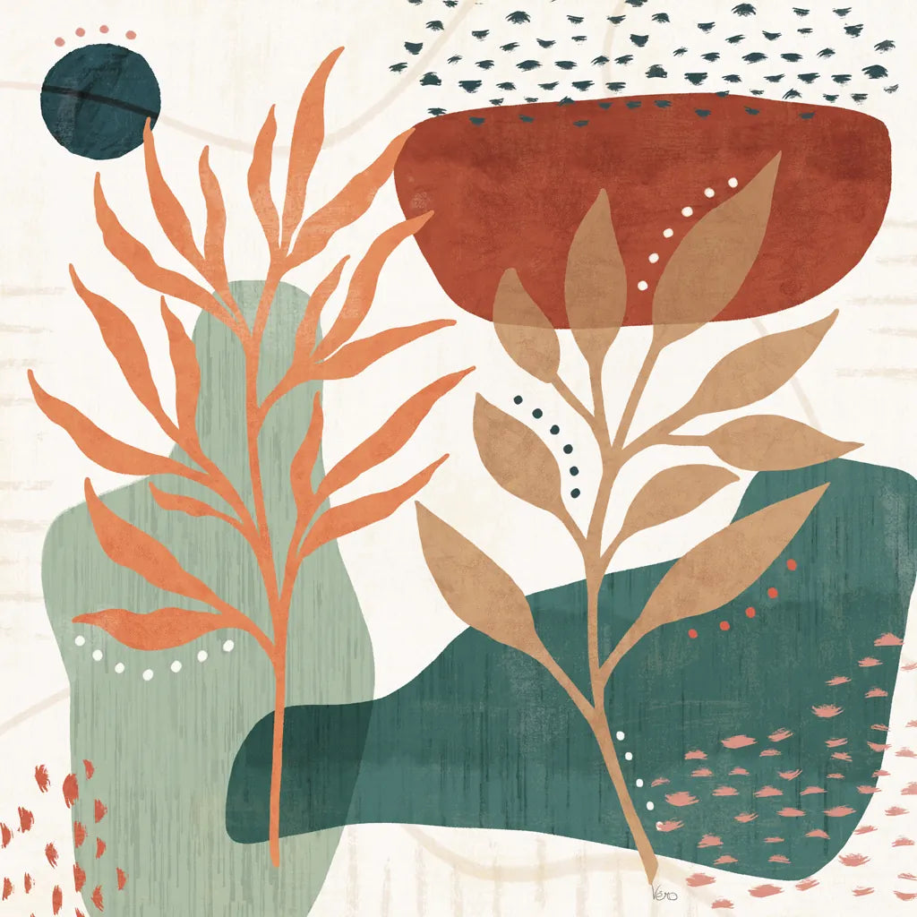 Abstract Blossom II by Veronique Charron. SKU 70897a. Archival Giclee Fine art print for wall decor.