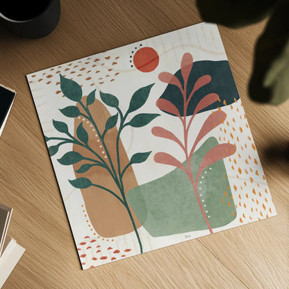Abstract Blossom III by Veronique Charron. Shown as a detailed flat fine art print, highlighting archival giclee quality. Available as an archival giclee rolled canvas, fine art paper, or poster print. SKU 70898a.