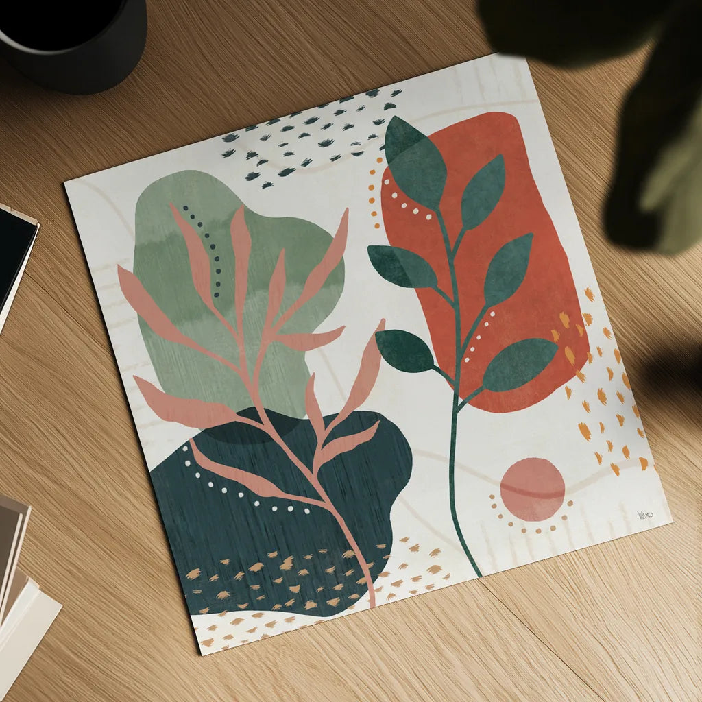 Abstract Blossom V by Veronique Charron. Shown as a detailed flat fine art print, highlighting archival giclee quality. Available as an archival giclee rolled canvas, fine art paper, or poster print. SKU 70900a.