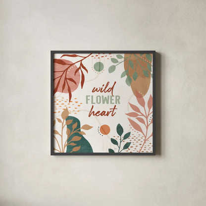 Abstract Blossom VI by Veronique Charron. Shown in a sleek black glass frame for a contemporary gallery look. Available as an archival giclee rolled canvas, fine art paper, or poster print. SKU 70901a.