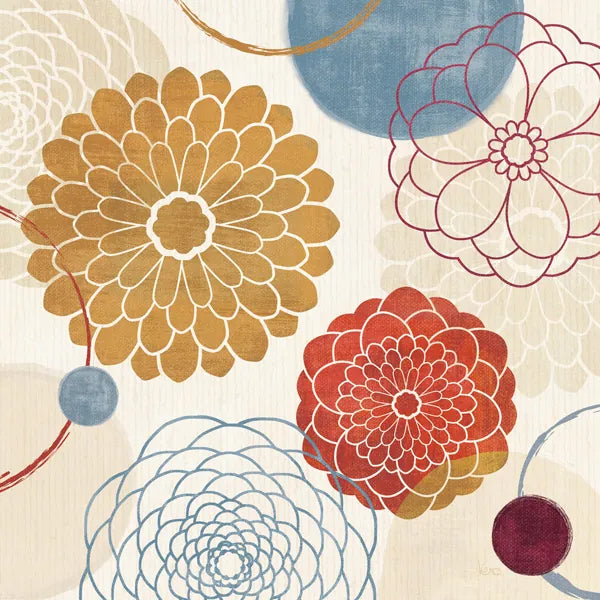 Abstract Bouquet II by Veronique Charron. SKU 6024a. Archival Giclee Fine art print for wall decor.