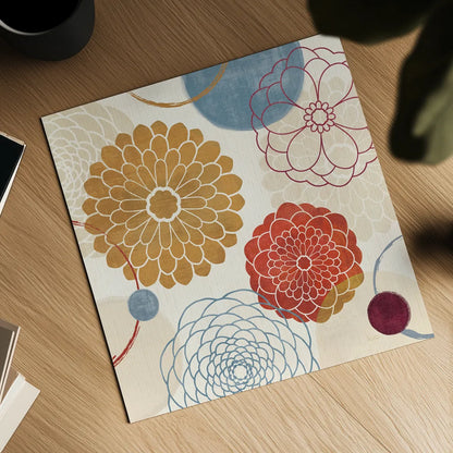 Abstract Bouquet II by Veronique Charron. Shown as a detailed flat fine art print, highlighting archival giclee quality. Available as an archival giclee rolled canvas, fine art paper, or poster print. SKU 6024a.