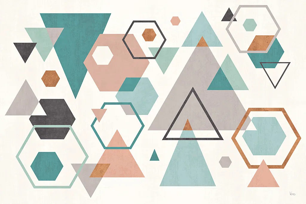 Abstract Geo I by Veronique Charron. SKU 34843i. Archival Giclee Fine art print for wall decor.