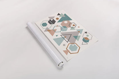 Abstract Geo I by Veronique Charron. shown as a rolled paper print. Available as archival giclee rolled canvas, fine art paper, or poster print. SKU 34843i.