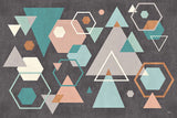 Abstract Geo I Black by Veronique Charron. SKU 34846i. Archival Giclee Fine art print for wall decor.