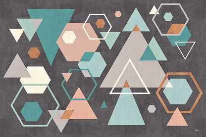 Abstract Geo I Black by Veronique Charron. SKU 34846i. Archival Giclee Fine art print for wall decor.