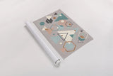 Abstract Geo I Gray by Veronique Charron. shown as a rolled paper print. Available as archival giclee rolled canvas, fine art paper, or poster print. SKU 34849i.