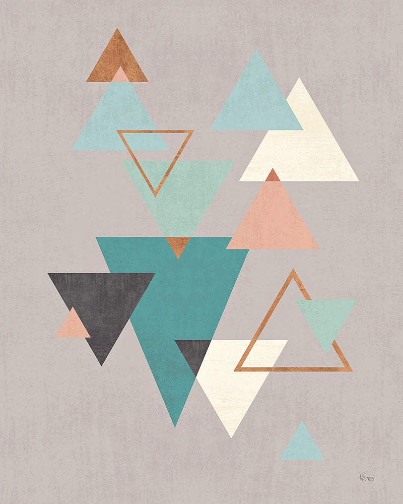 Abstract Geo II Gray by Veronique Charron